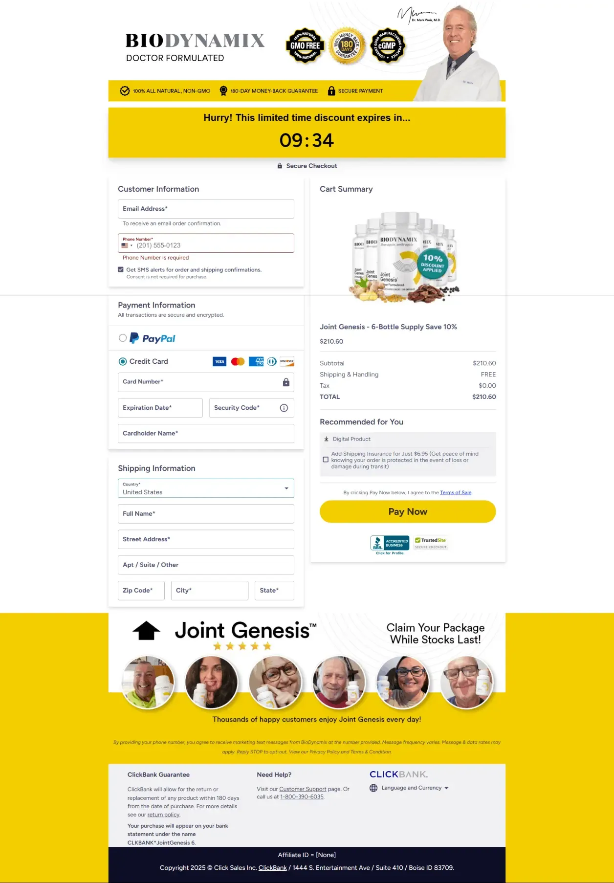 Joint Genesisâ„¢ is made with 100% natural, research-backed ingredients and is manufactured in the USA in an FDA-registered, GMP-certified facility.
